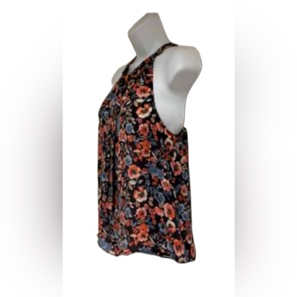 Joie Sleeveless Floral Print Silk Blouse - Picture 2 of 4